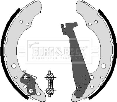 BORG & BECK Комплект тормозных колодок BBS6213